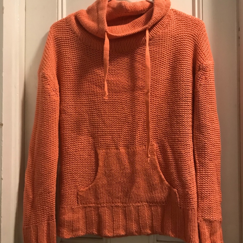 Comfy Rue21 salmon cowled neck sweater
